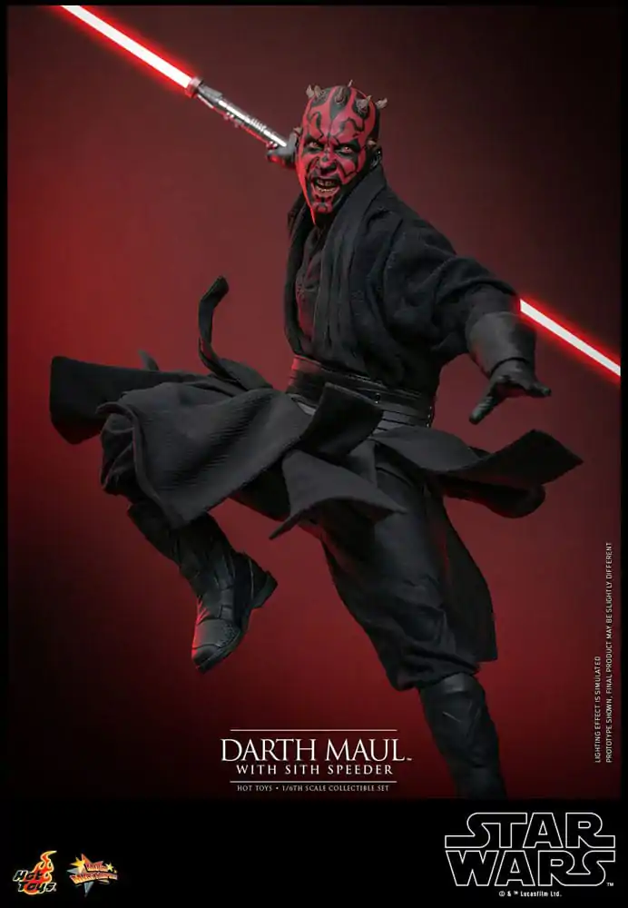 Star Wars Episode I Movie Masterpiece Actionfigur 1/6 Darth Maul with Sith Speeder 29 cm Produktfoto