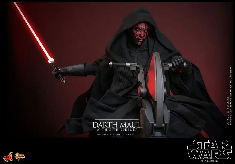 Star Wars Episode I Movie Masterpiece Actionfigur 1/6 Darth Maul with Sith Speeder 29 cm Produktfoto