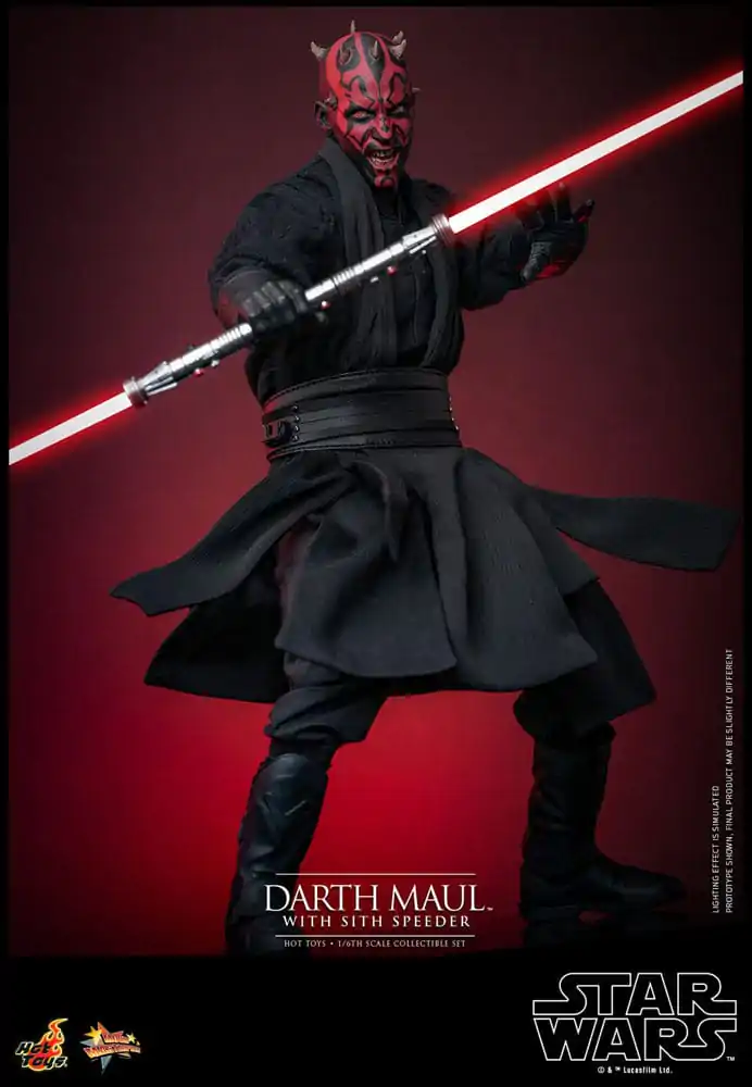 Star Wars Episode I Movie Masterpiece Actionfigur 1/6 Darth Maul with Sith Speeder 29 cm Produktfoto