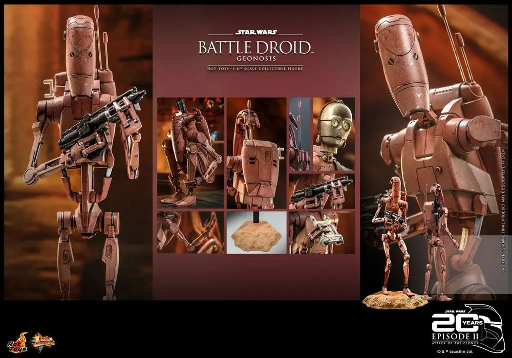 Star Wars: Episode II Action Figur 1/6 Battle Droid (Geonosis) 31 cm Produktfoto