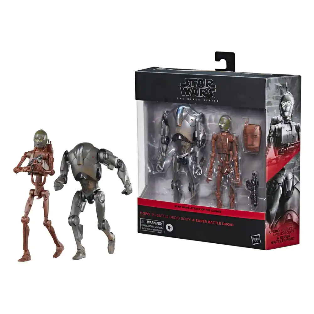 Star Wars Episode II Black Series Action Figur 2er-Pack C-3PO (B1 Battle Droid Body) & Super Battle Droid 15 cm Produktfoto