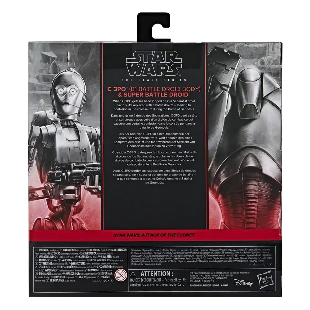 Star Wars Episode II Black Series Action Figur 2er-Pack C-3PO (B1 Battle Droid Body) & Super Battle Droid 15 cm Produktfoto