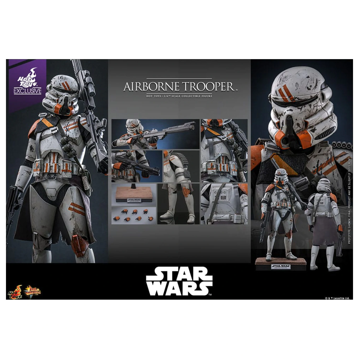 Star Wars: Episode III - Revenge of the Sith Action Figur 1/6 Airborne Trooper (212th Attack Battalion) 30 cm Produktfoto