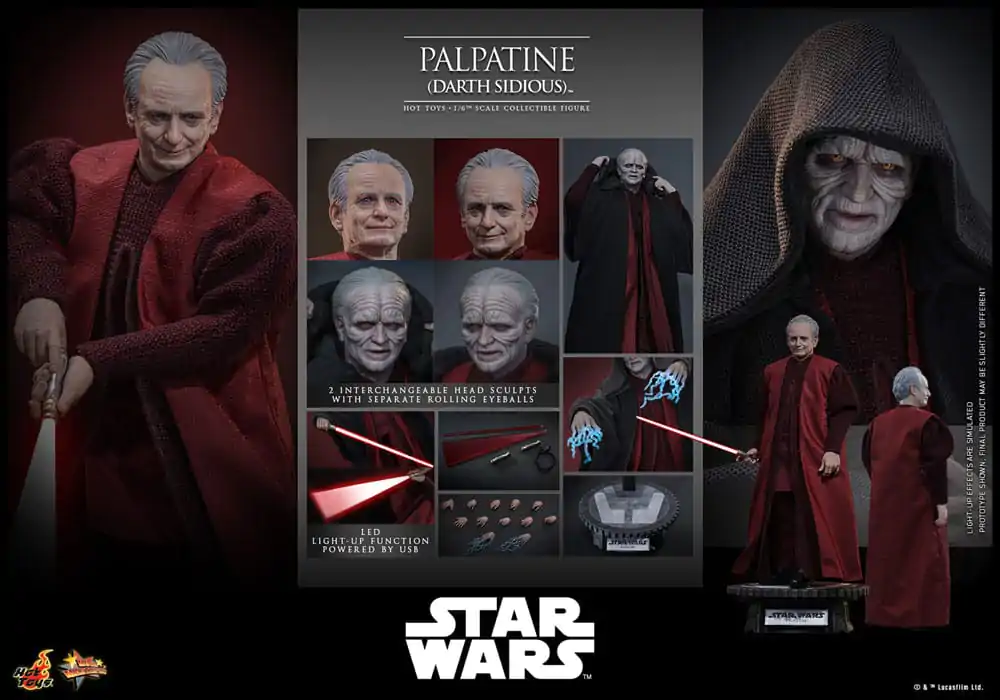 Star Wars: Episode III - Revenge of the Sith Action Figur 1/6 Palpatine (Darth Sidious) 29 cm Produktfoto