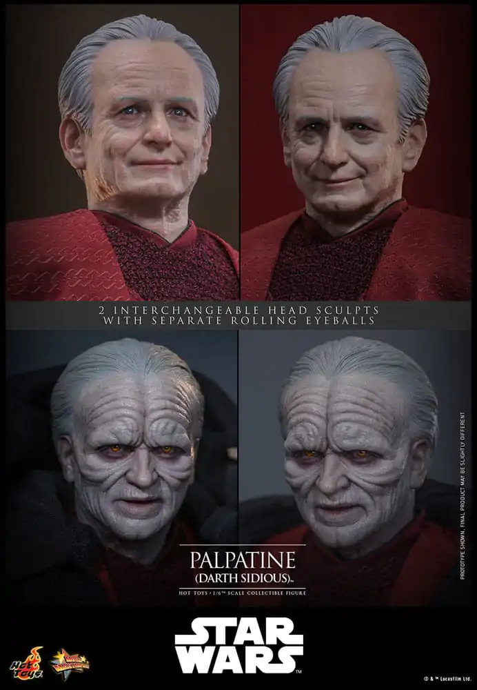 Star Wars: Episode III - Revenge of the Sith Action Figur 1/6 Palpatine (Darth Sidious) 29 cm Produktfoto