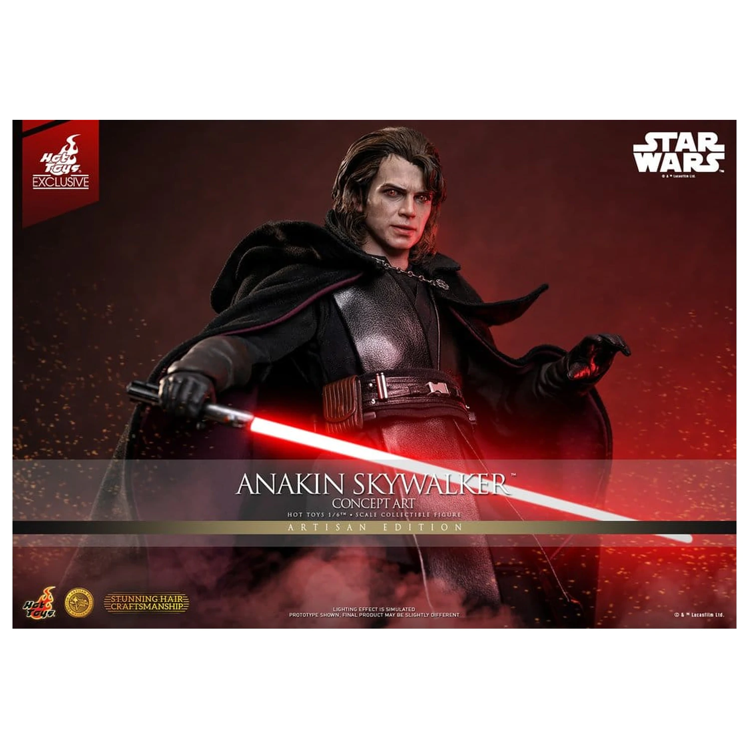 Star Wars Episode III: Revenge Of The Sith Film Meisterstück Actionfigur 1/6 Anakin Skywalker (Concept Art Version) (Artisan Edition) Hot Toys Exklusiv 31 cm Produktfoto