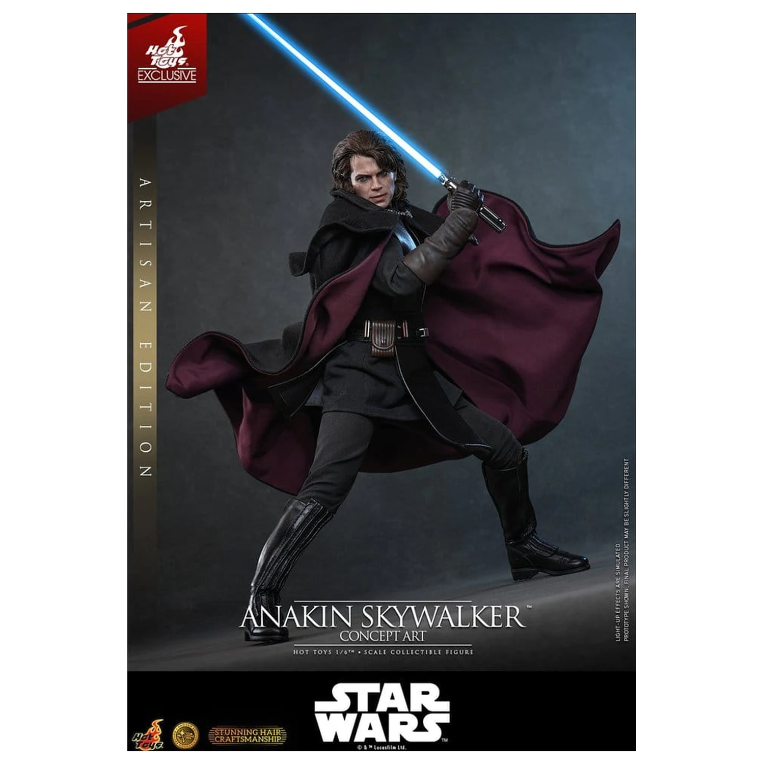 Star Wars Episode III: Revenge Of The Sith Film Meisterstück Actionfigur 1/6 Anakin Skywalker (Concept Art Version) (Artisan Edition) Hot Toys Exklusiv 31 cm Produktfoto