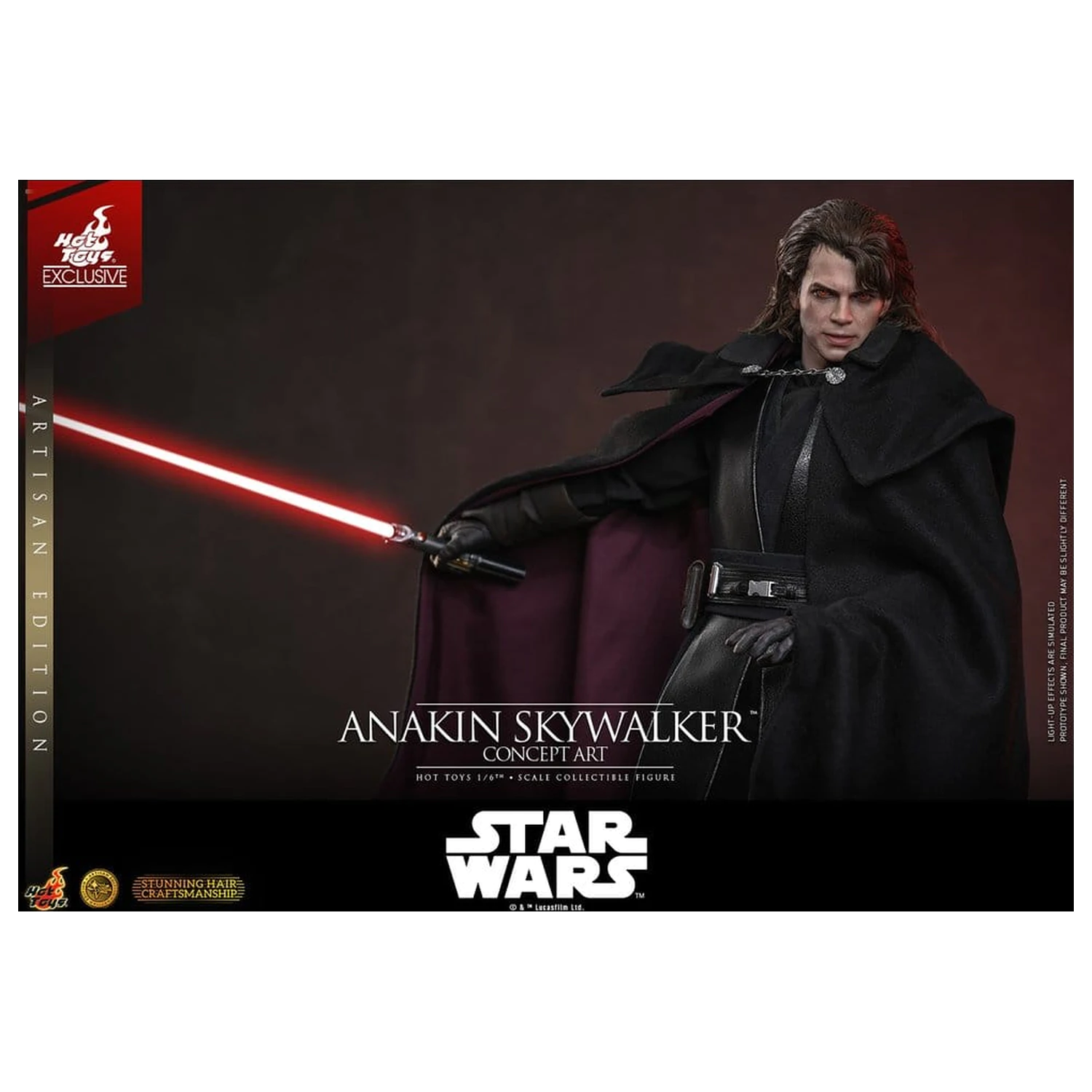 Star Wars Episode III: Revenge Of The Sith Film Meisterstück Actionfigur 1/6 Anakin Skywalker (Concept Art Version) (Artisan Edition) Hot Toys Exklusiv 31 cm Produktfoto
