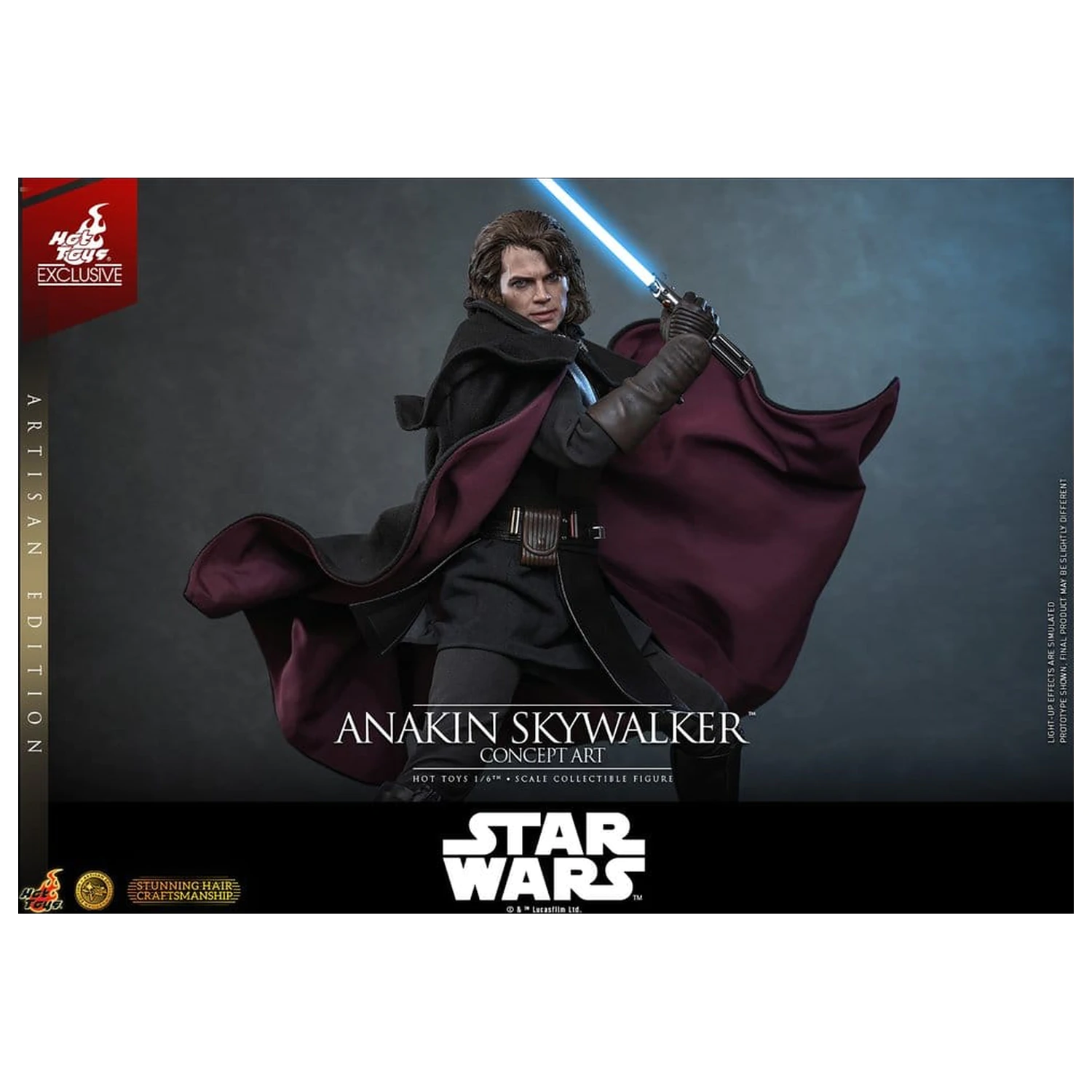 Star Wars Episode III: Revenge Of The Sith Film Meisterstück Actionfigur 1/6 Anakin Skywalker (Concept Art Version) (Artisan Edition) Hot Toys Exklusiv 31 cm Produktfoto