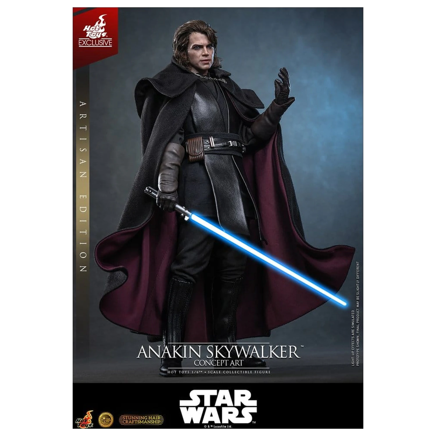 Star Wars Episode III: Revenge Of The Sith Film Meisterstück Actionfigur 1/6 Anakin Skywalker (Concept Art Version) (Artisan Edition) Hot Toys Exklusiv 31 cm Produktfoto
