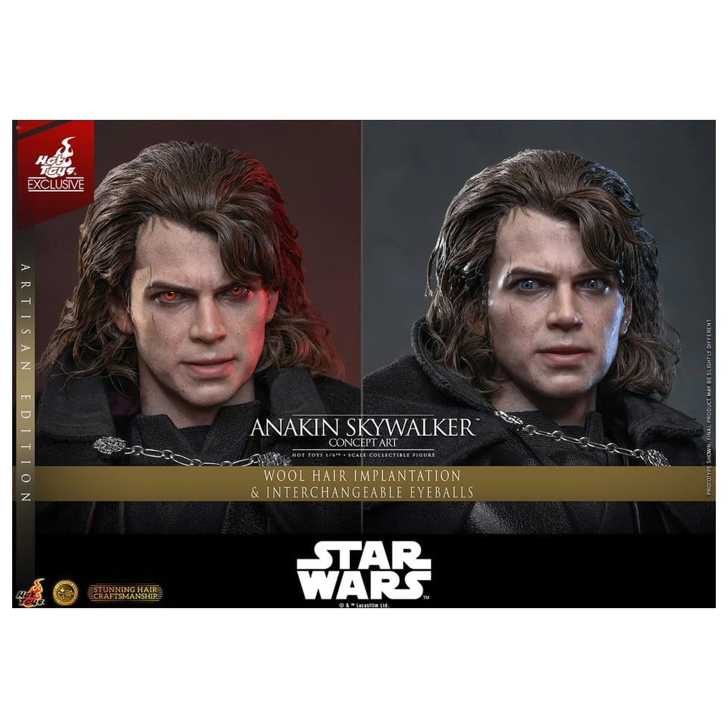 Star Wars Episode III: Revenge Of The Sith Film Meisterstück Actionfigur 1/6 Anakin Skywalker (Concept Art Version) (Artisan Edition) Hot Toys Exklusiv 31 cm Produktfoto