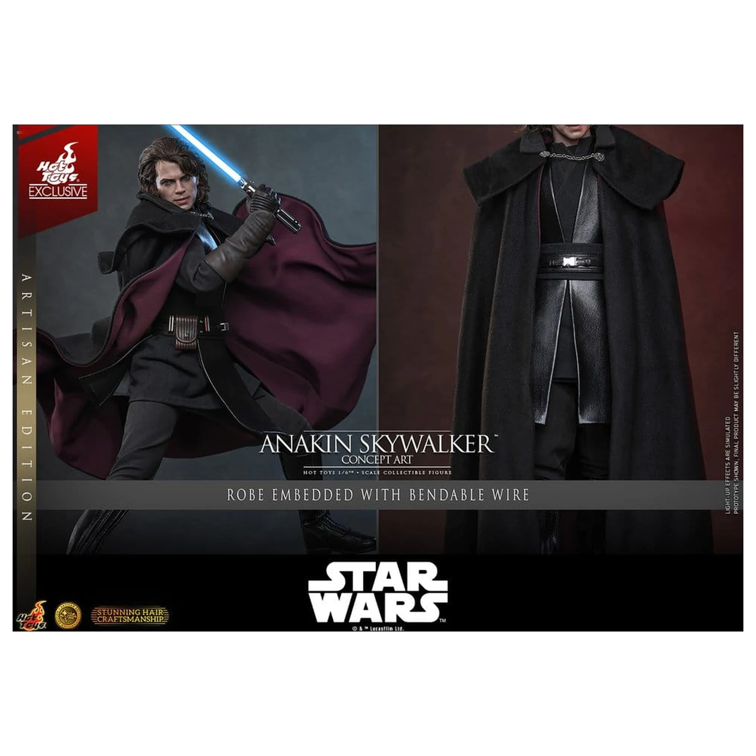 Star Wars Episode III: Revenge Of The Sith Film Meisterstück Actionfigur 1/6 Anakin Skywalker (Concept Art Version) (Artisan Edition) Hot Toys Exklusiv 31 cm Produktfoto