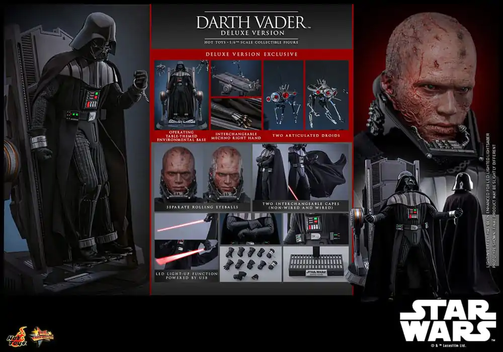 Star Wars: Episode III - Revenge of the Sith Movie Masterpiece Actionfigur 1/6 Darth Vader (Deluxe Version) 35 cm Produktfoto