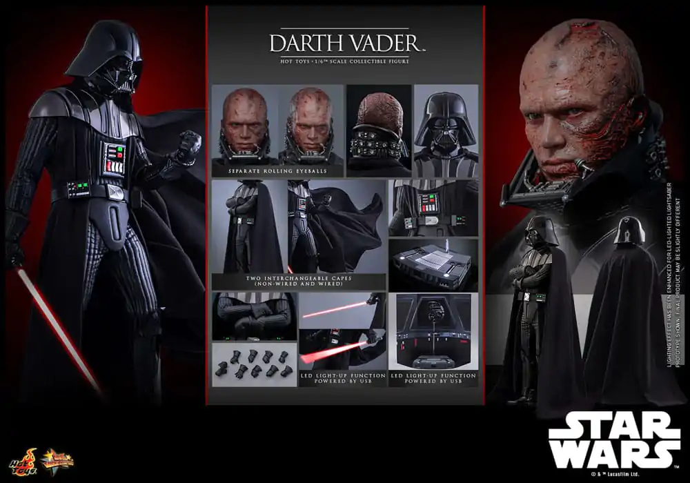 Star Wars: Episode III - Revenge of the Sith Movie Masterpiece Actionfigur 1/6 Darth Vader 35 cm Produktfoto