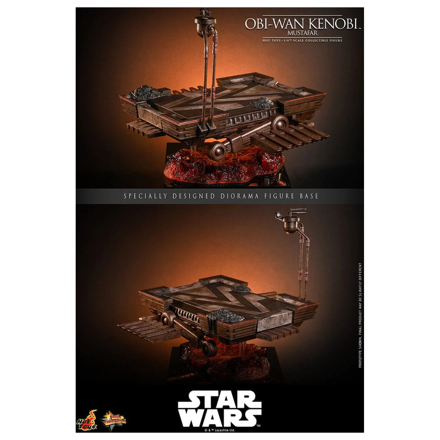 Star Wars: Episode III - Revenge of the Sith Film Meisterwerk Actionfigur 1/6 Obi-Wan Kenobi (Mustafar) 31 cm Produktfoto