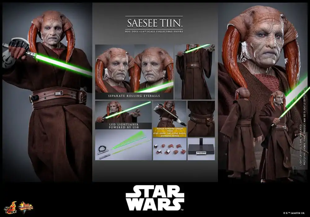 Star Wars: Episode III - Revenge of the Sith Movie Masterpiece Actionfigur 1/6 Saesee Tiin 31 cm Produktfoto