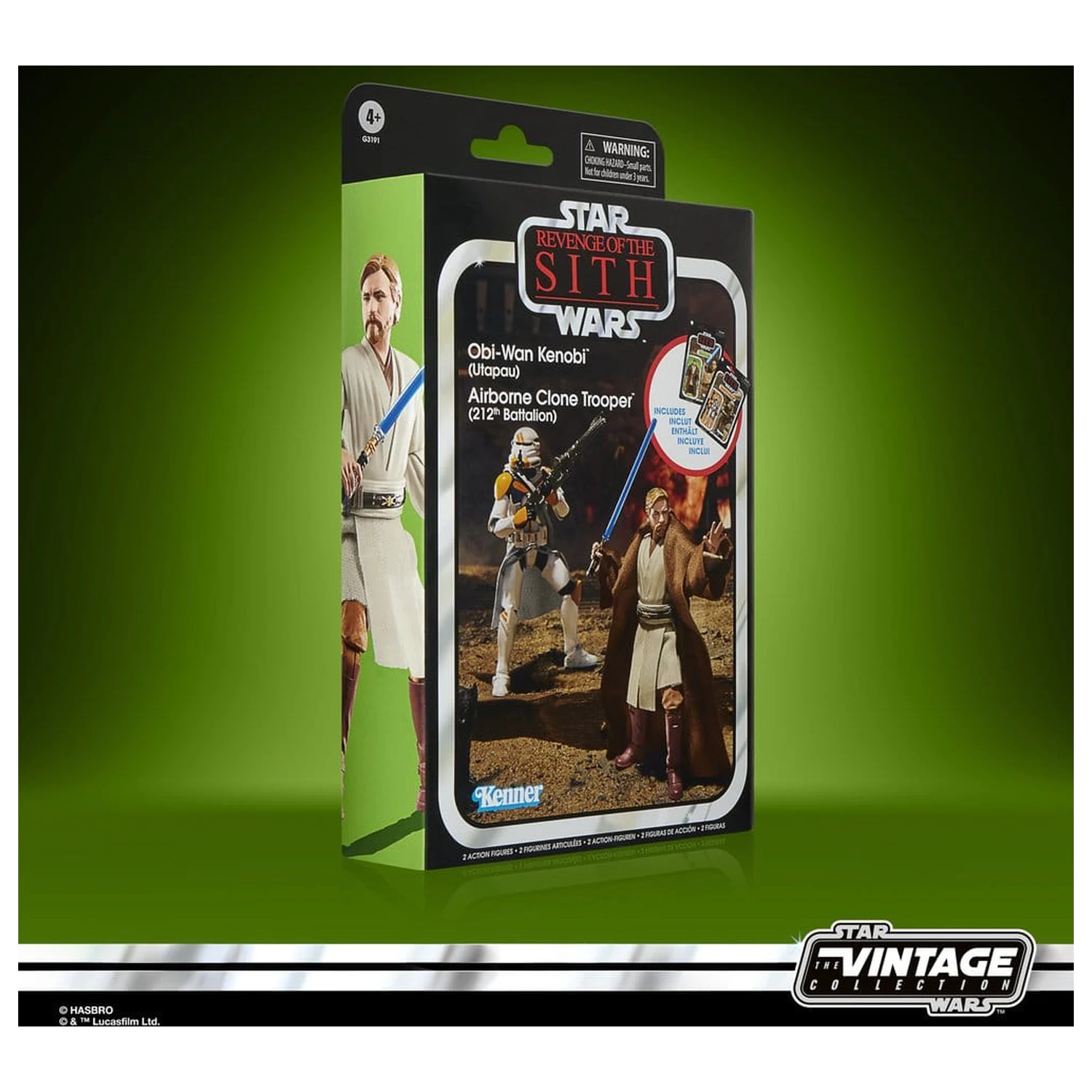 Star Wars Episode III Vintage Collection Action-Figuren 2er-Pack Obi-Wan Kenobi & Airborne Clone Trooper 10 cm Produktfoto
