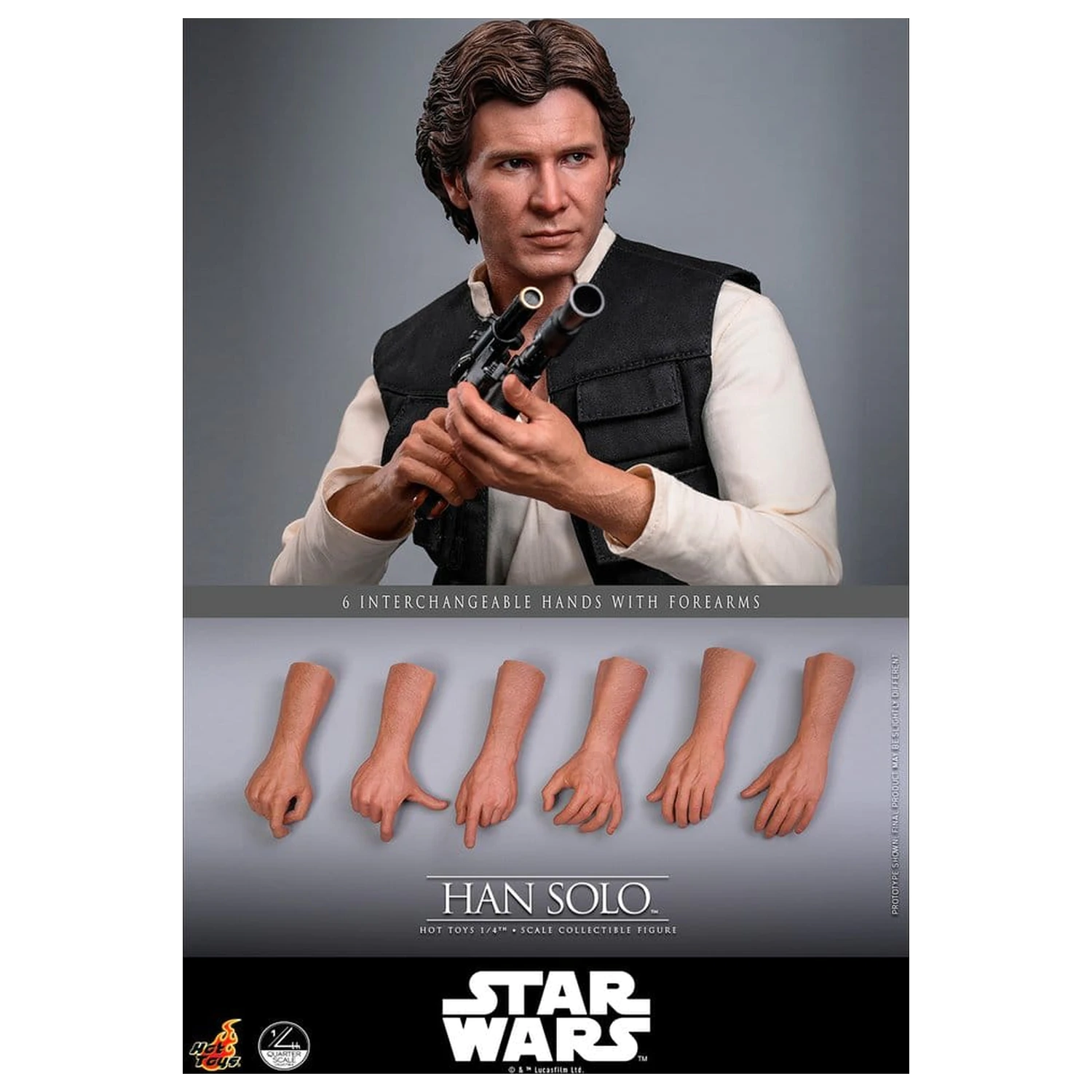 Star Wars Episode IV Actionfigur 1/4 Han Solo 46 cm Produktfoto