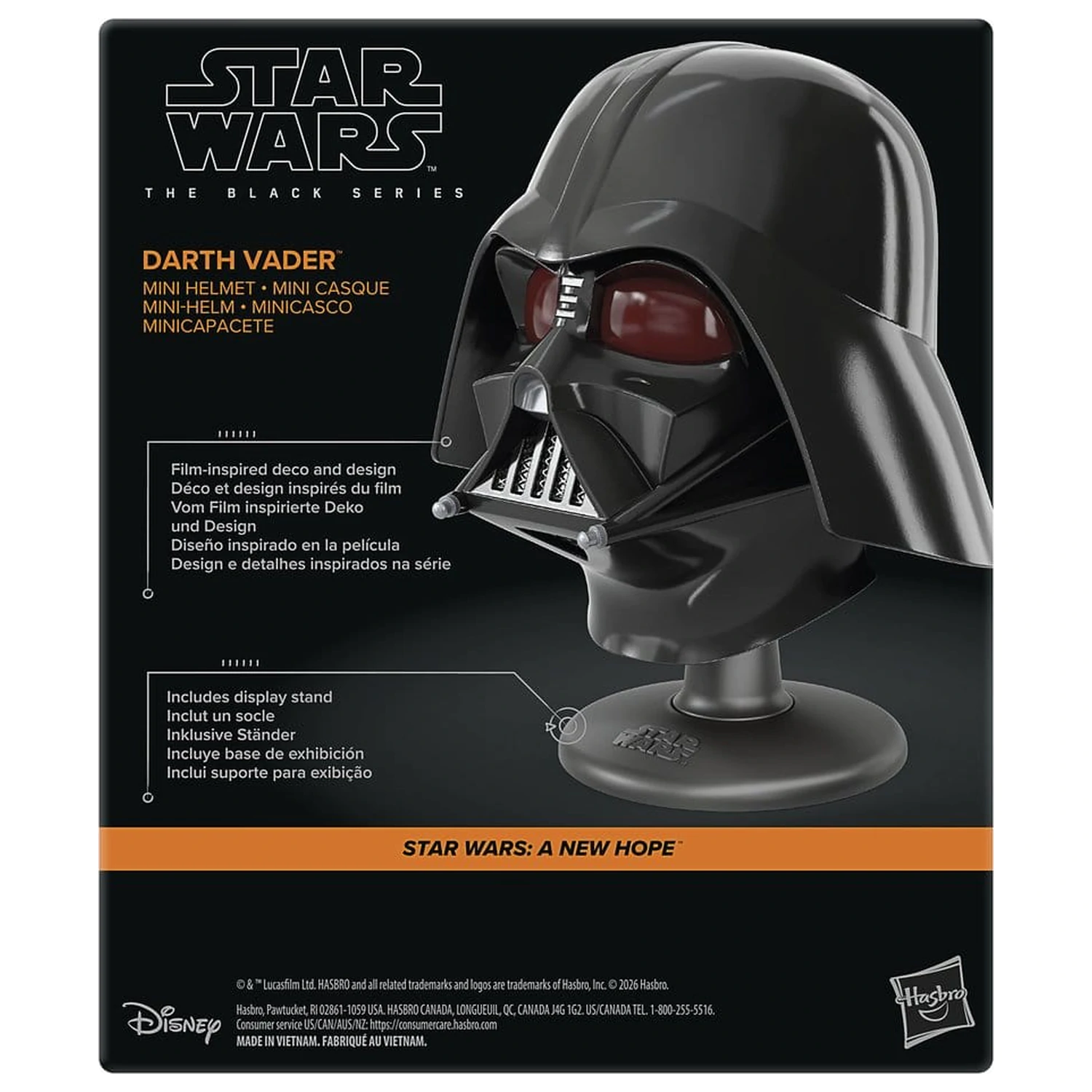 Star Wars Episode IV Black Series Mini Helm Darth Vader 15 cm Produktfoto