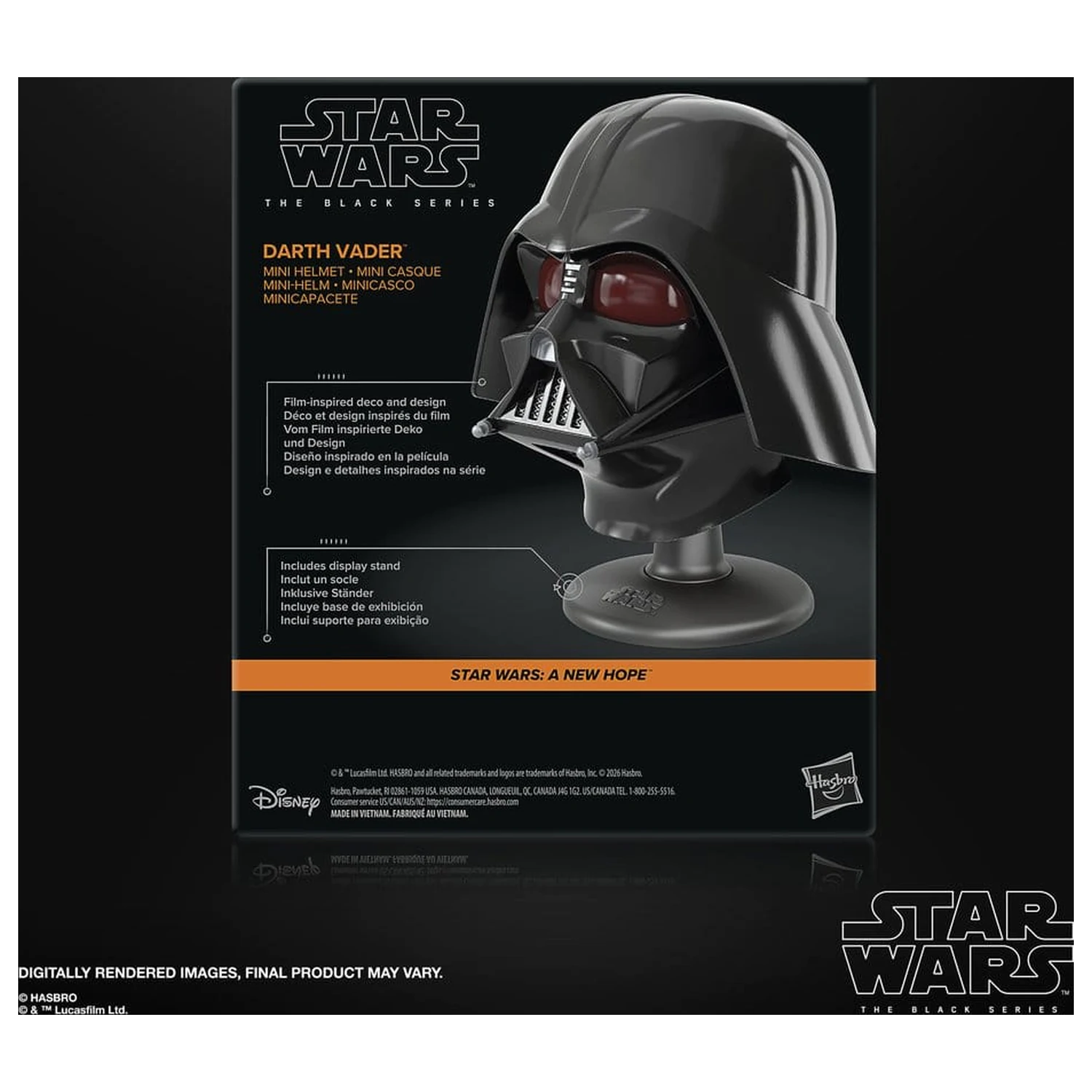 Star Wars Episode IV Black Series Mini Helm Darth Vader 15 cm Produktfoto