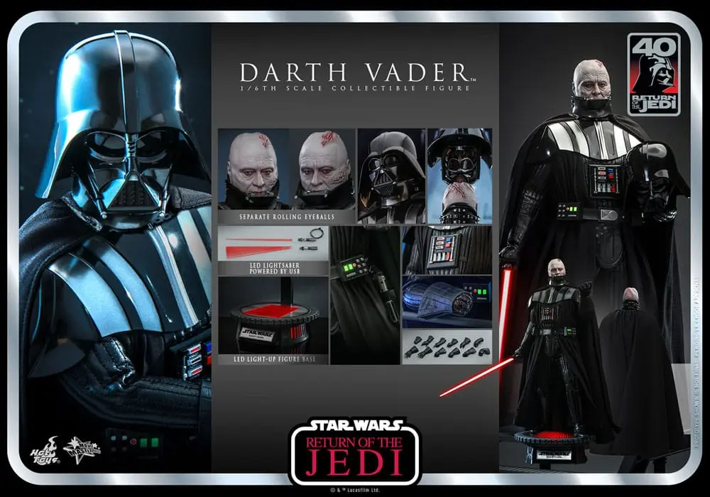Star Wars: Episode VI 40th Anniversary Actionfigur 1/6 Darth Vader 35 cm Produktfoto
