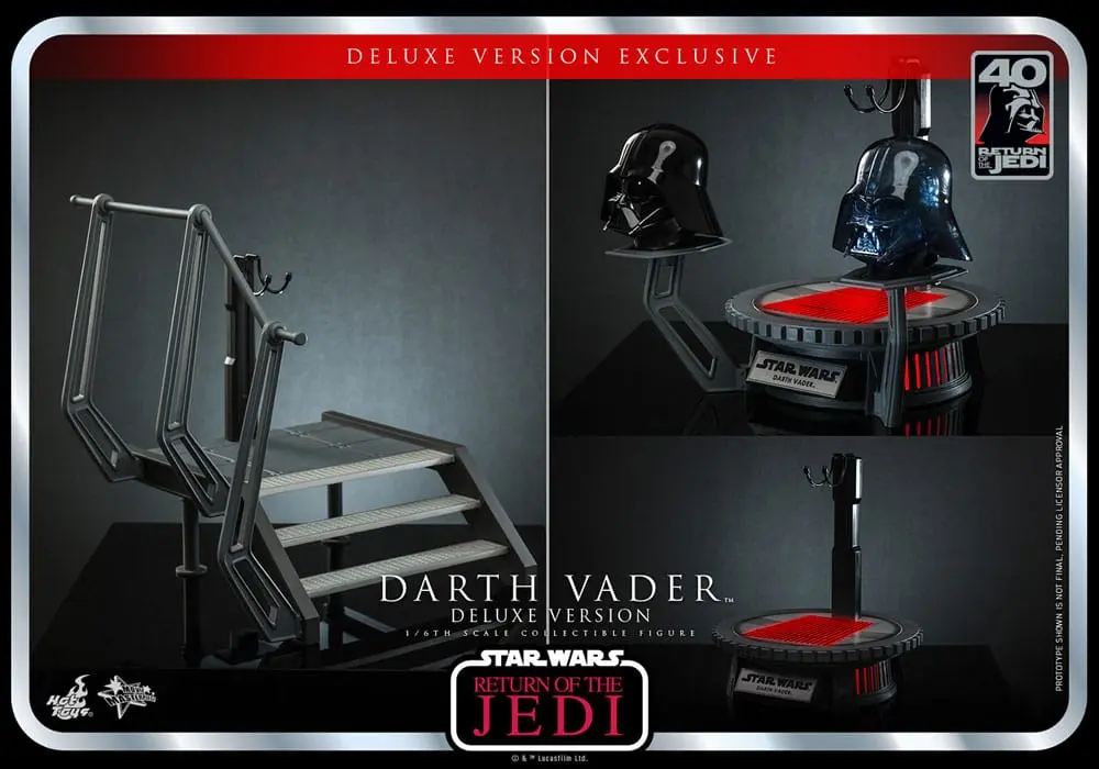 Star Wars: Episode VI 40th Anniversary Actionfigur 1/6 Darth Vader Deluxe Version 35 cm Produktfoto