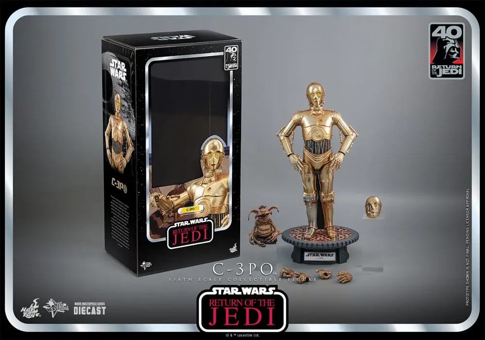 Star Wars: Episode VI 40th Anniversary Actionfigur 1/6 C-3PO 29 cm Produktfoto