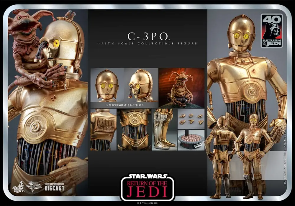 Star Wars: Episode VI 40th Anniversary Actionfigur 1/6 C-3PO 29 cm Produktfoto