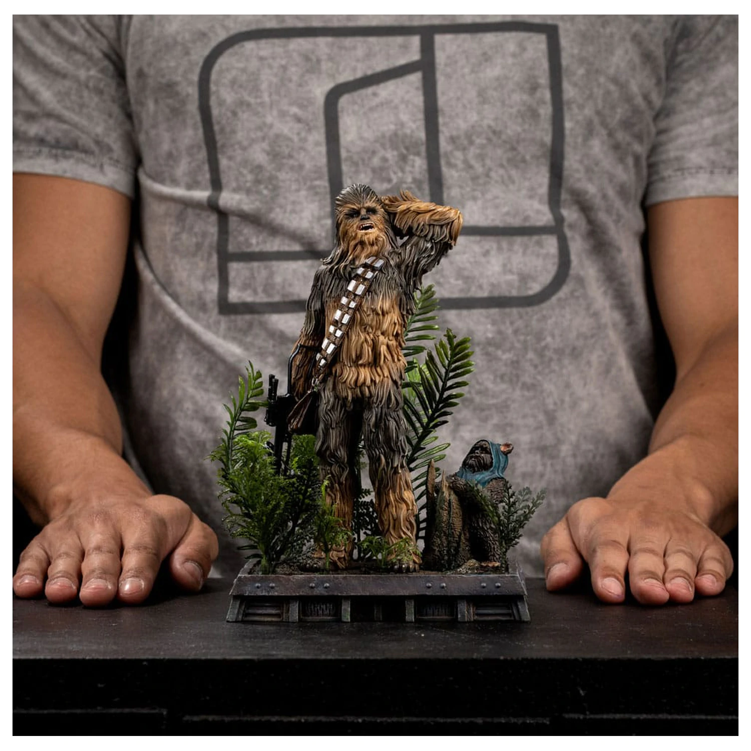 Star Wars Episode VI Art Scale Statue 1/10 Chewbacca and Tokkat 22 cm Produktfoto