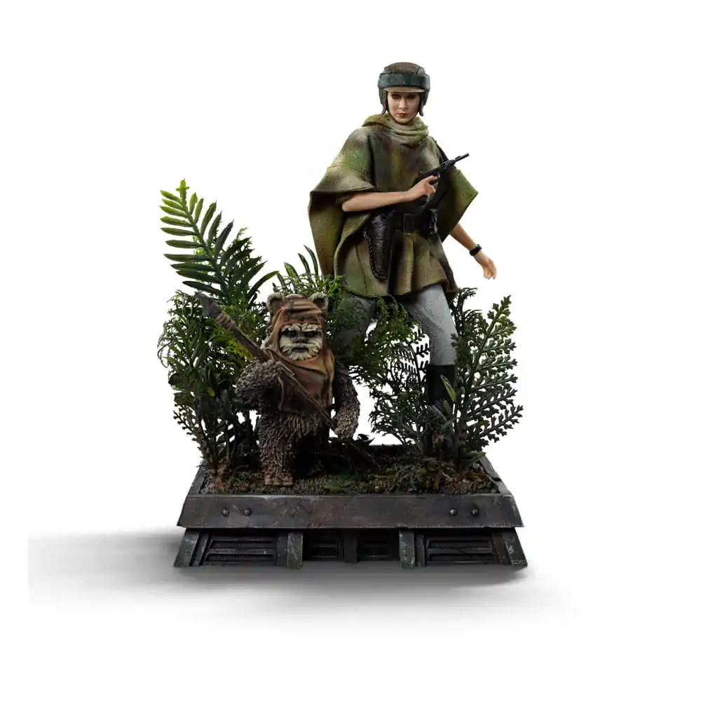 Star Wars Episode VI Art Scale Statue 1/10 Leia and Wicket 21 Zentimeter Produktfoto