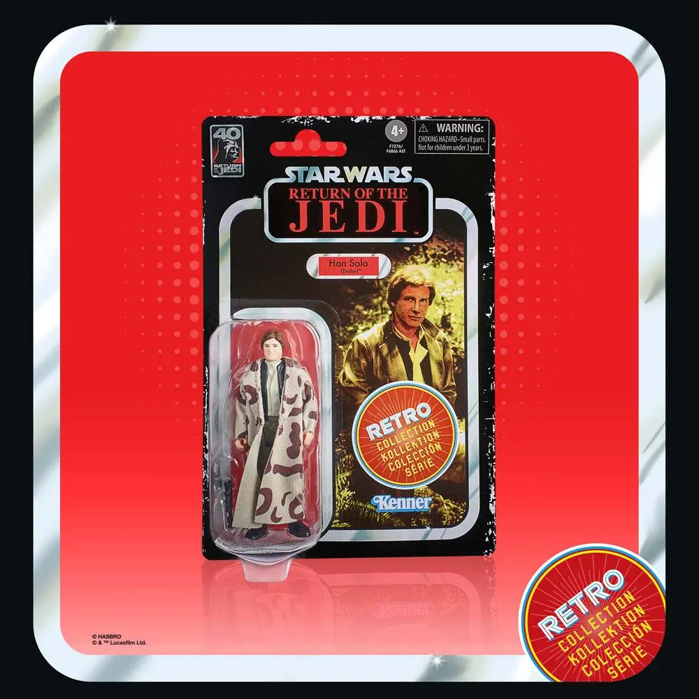 Star Wars Episode VI Retro Collection Actionfigur Han Solo (Endor) 10 cm Produktfoto