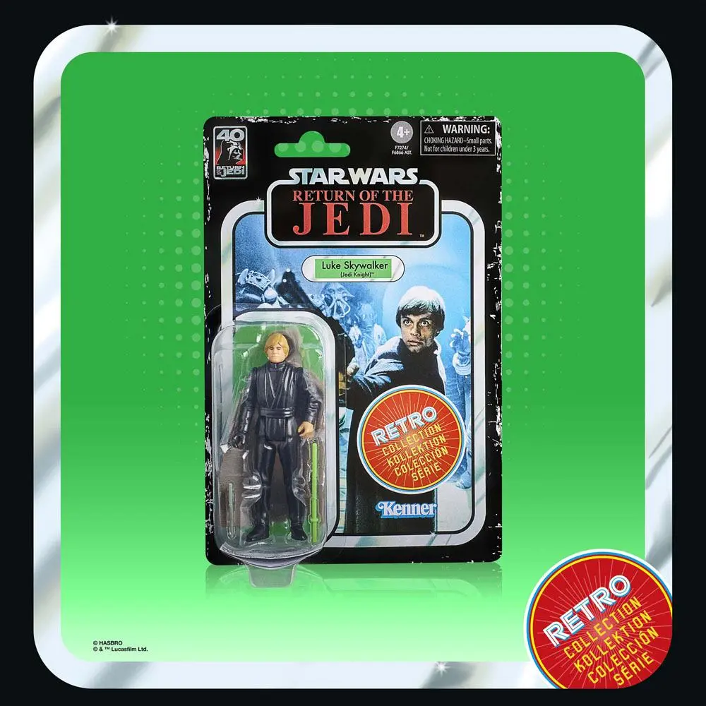Star Wars Episode VI Retro Collection Action Figur Luke Skywalker (Jedi Knight) 10 cm Produktfoto