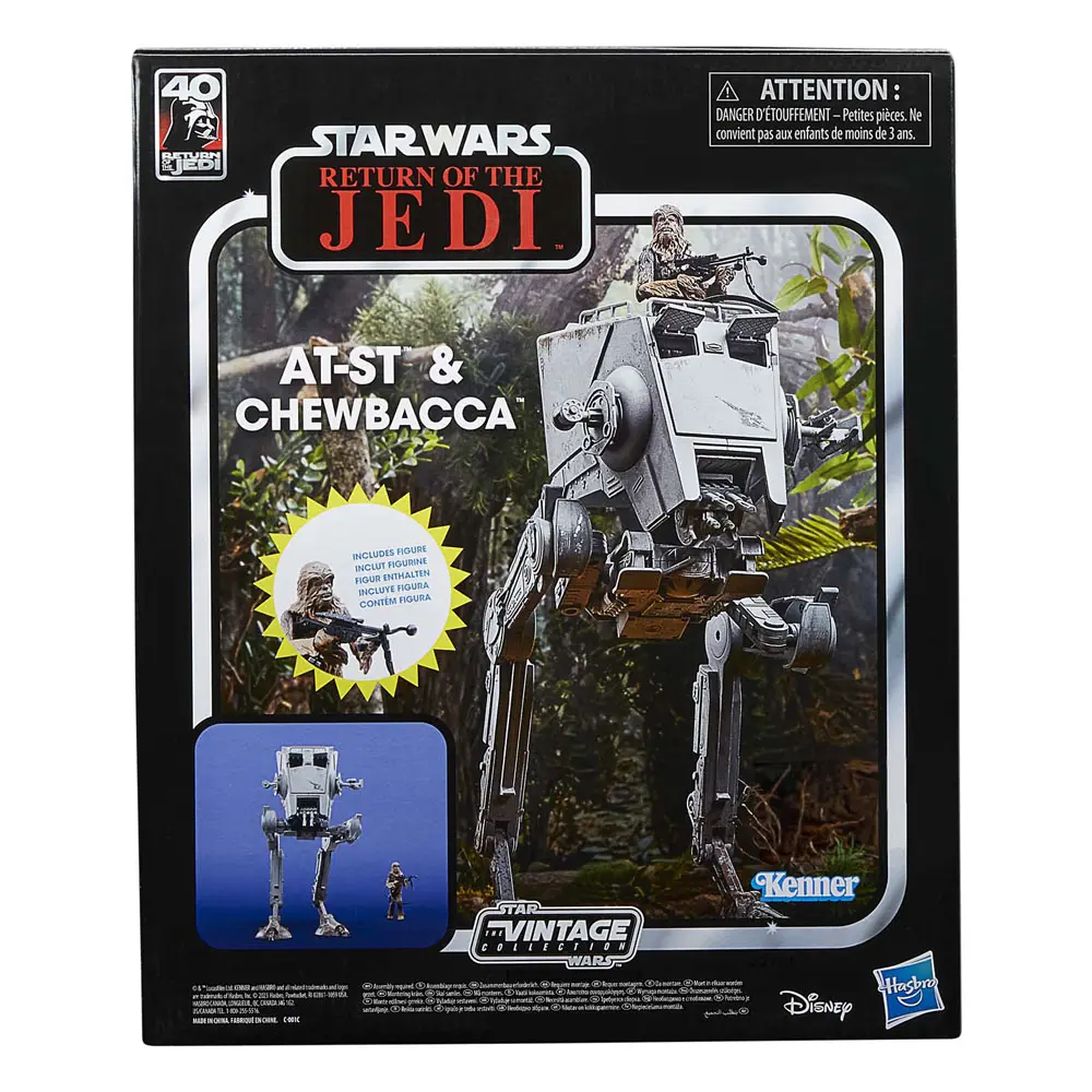 Star Wars Episode VI Vintage Collection Fahrzeug mit Actionfigur AT-ST & Chewbacca Produktfoto