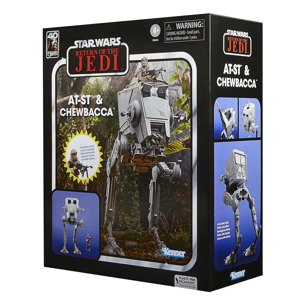 Star Wars Episode VI Vintage Collection Fahrzeug mit Actionfigur AT-ST & Chewbacca Produktfoto