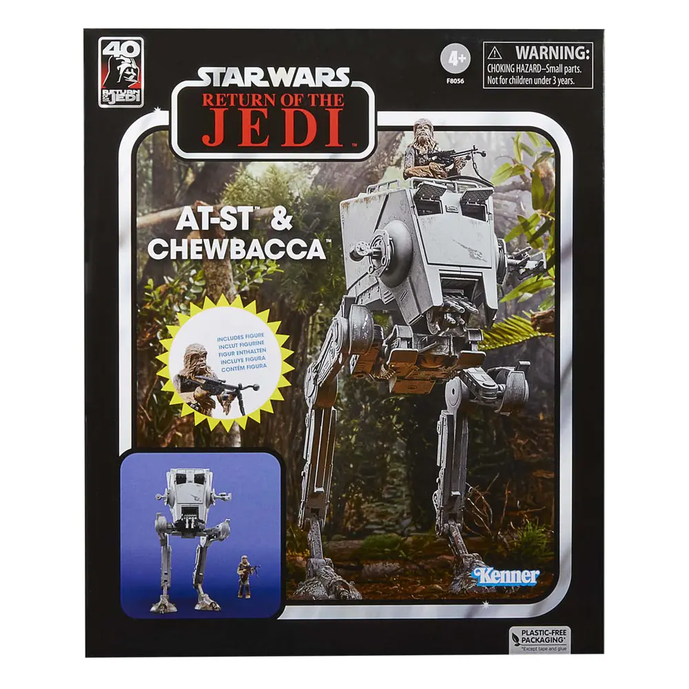 Star Wars Episode VI Vintage Collection Fahrzeug mit Actionfigur AT-ST & Chewbacca Produktfoto