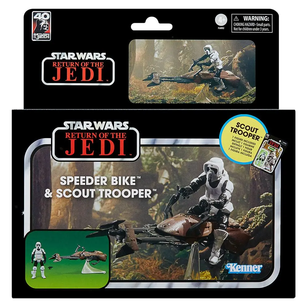 Star Wars Episode VI Vintage Collection Fahrzeug mit Figur Speeder Bike & Scout Trooper termékfotó