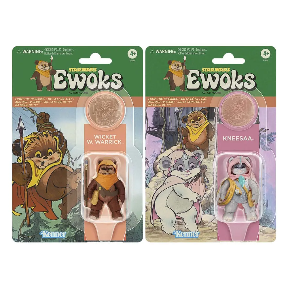 Star Wars: Ewoks Vintage Collection Actionfiguren Wicket W Warrick & Kneesaa 10 cm Produktfoto