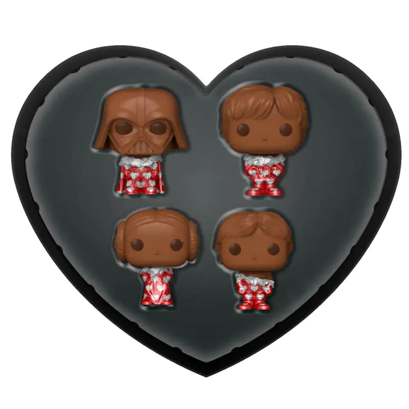 Star Wars Valentines Pocket POP! Vinyl Figuren 4er-Pack Choc 4 cm Produktfoto