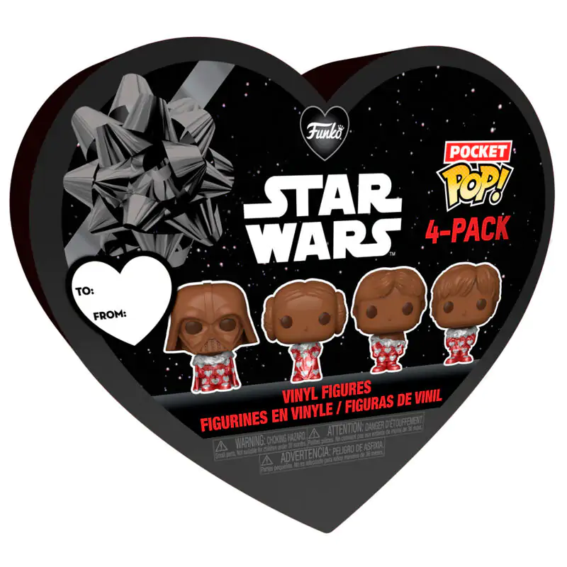 Star Wars Valentines Pocket POP! Vinyl Figuren 4er-Pack Choc 4 cm Produktfoto
