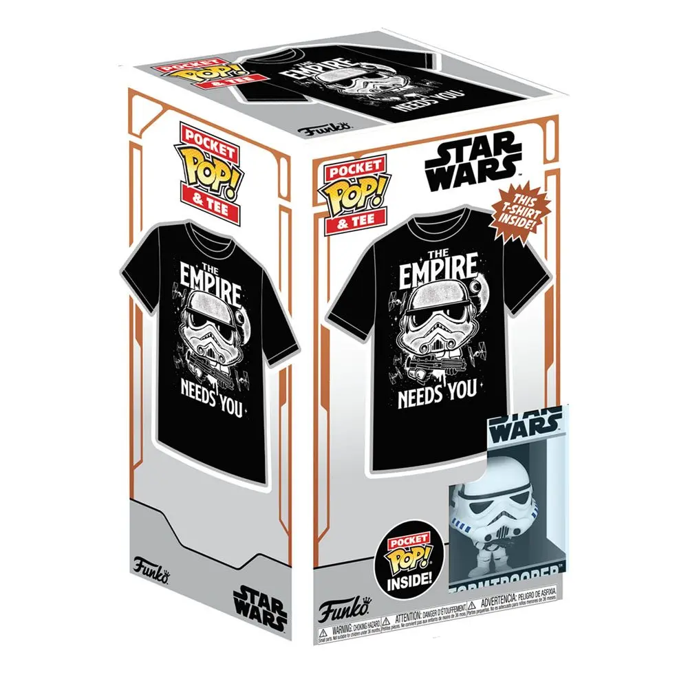 Star Wars Pocket POP! & Tee Vinyl Figur & T-Shirt Set Stormtrooper (KD) Größe XL Produktfoto