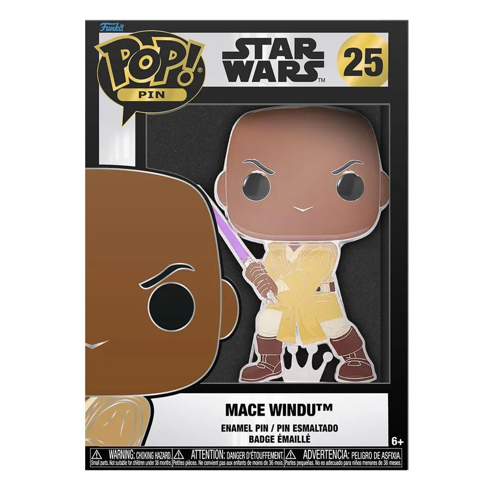 Star Wars POP! Pin Ansteck-Pin Mace Windu 10 cm Produktfoto