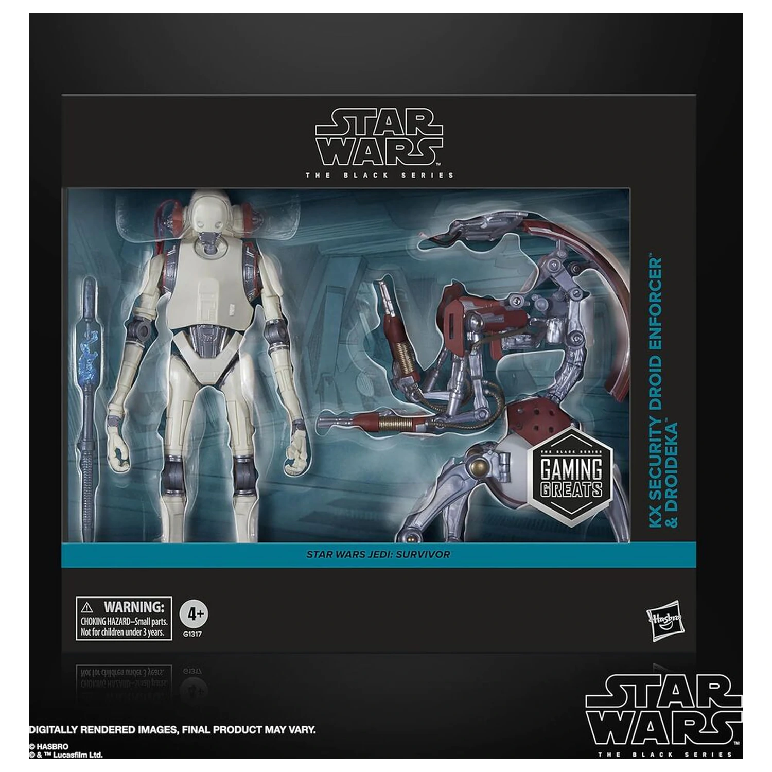 Star Wars Jedi Survivor KX Security Droid Enforcer & Droideka Pack 2 Figuren 15cm Produktfoto