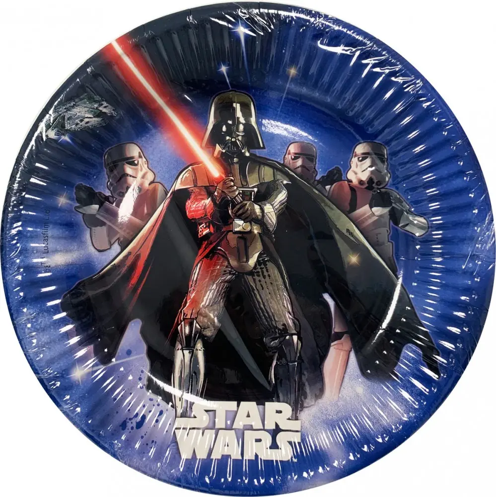 Star Wars Lightsaber Pappteller 8er-Pack 19.5 cm Produktfoto