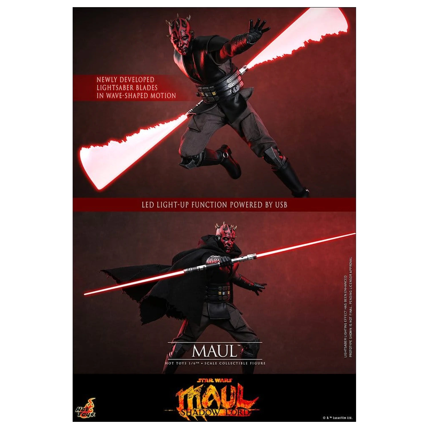 Star Wars: Maul - Shadow Lord Television Masterpiece Action Figur 1/6 Maul 29 cm Produktfoto