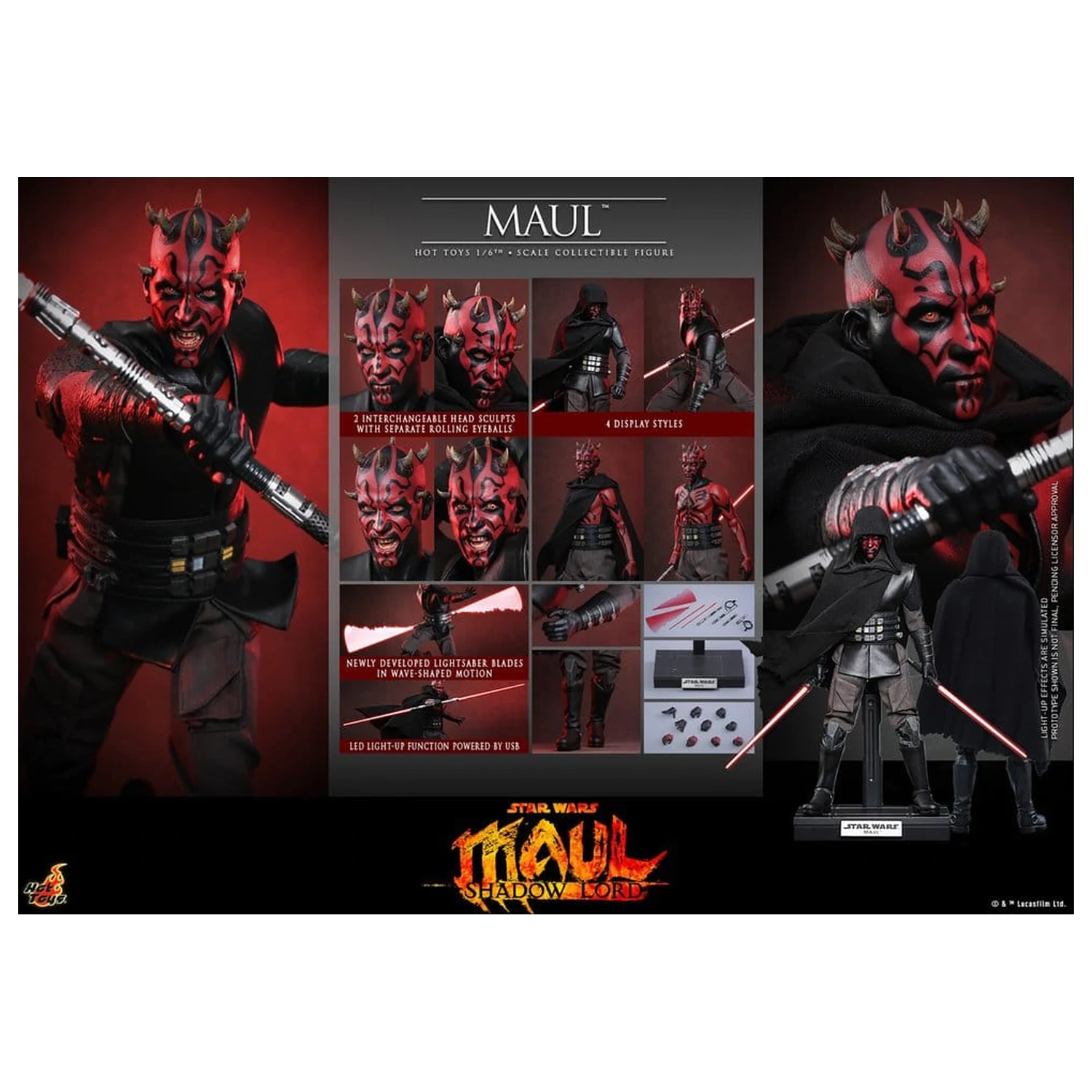 Star Wars: Maul - Shadow Lord Television Masterpiece Action Figur 1/6 Maul 29 cm Produktfoto