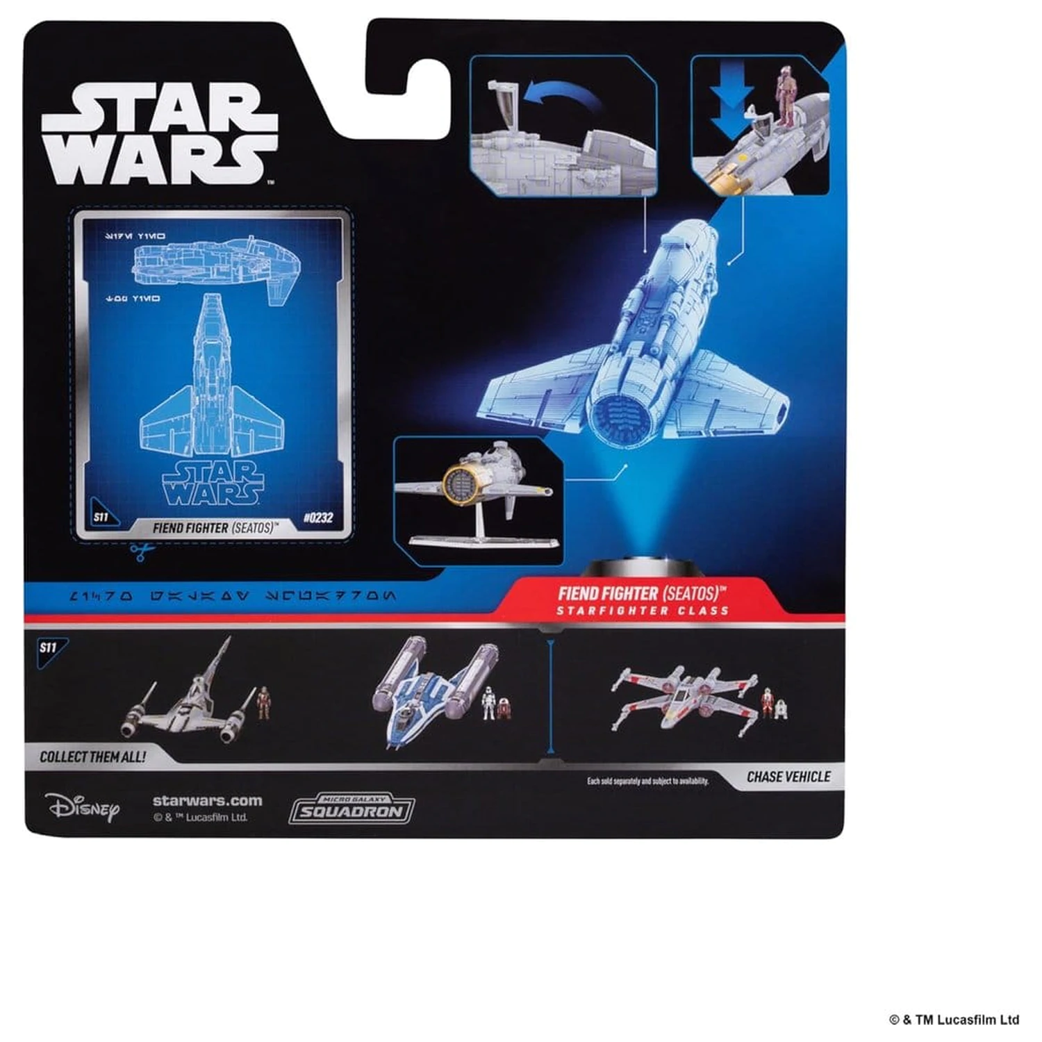Star Wars Medium Fahrzeug Fiend Fighter mit Star Navigator 13 cm Produktfoto