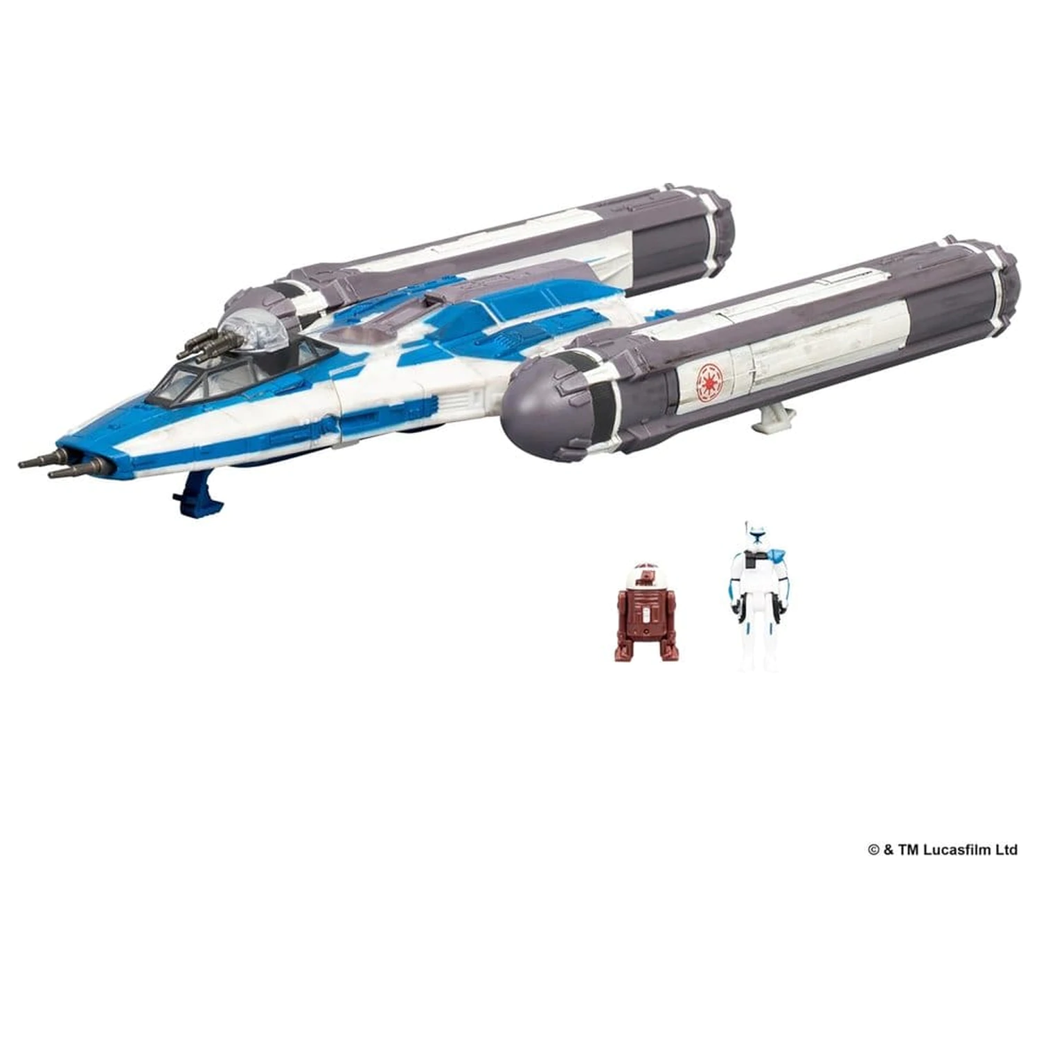 Star Wars Mittelgroßes Fahrzeug BTL-B Y-wing Starfighter mit Clone Captain Rex 13 cm Produktfoto
