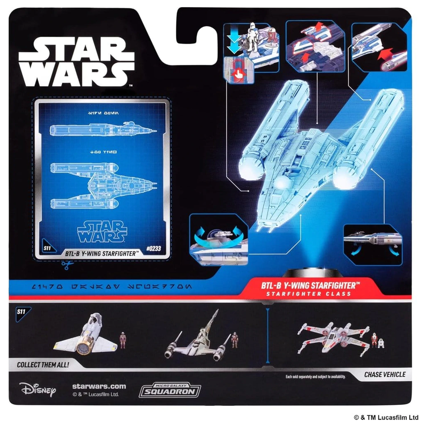 Star Wars Mittelgroßes Fahrzeug BTL-B Y-wing Starfighter mit Clone Captain Rex 13 cm Produktfoto