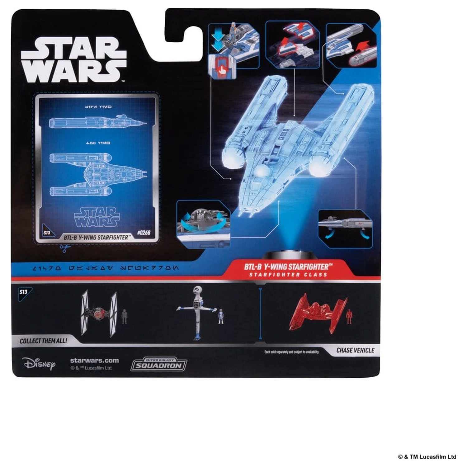 Star Wars Mittleres Fahrzeug & Figur BTL-B Y-wing & Ahsoka & R7-A7 Produktfoto