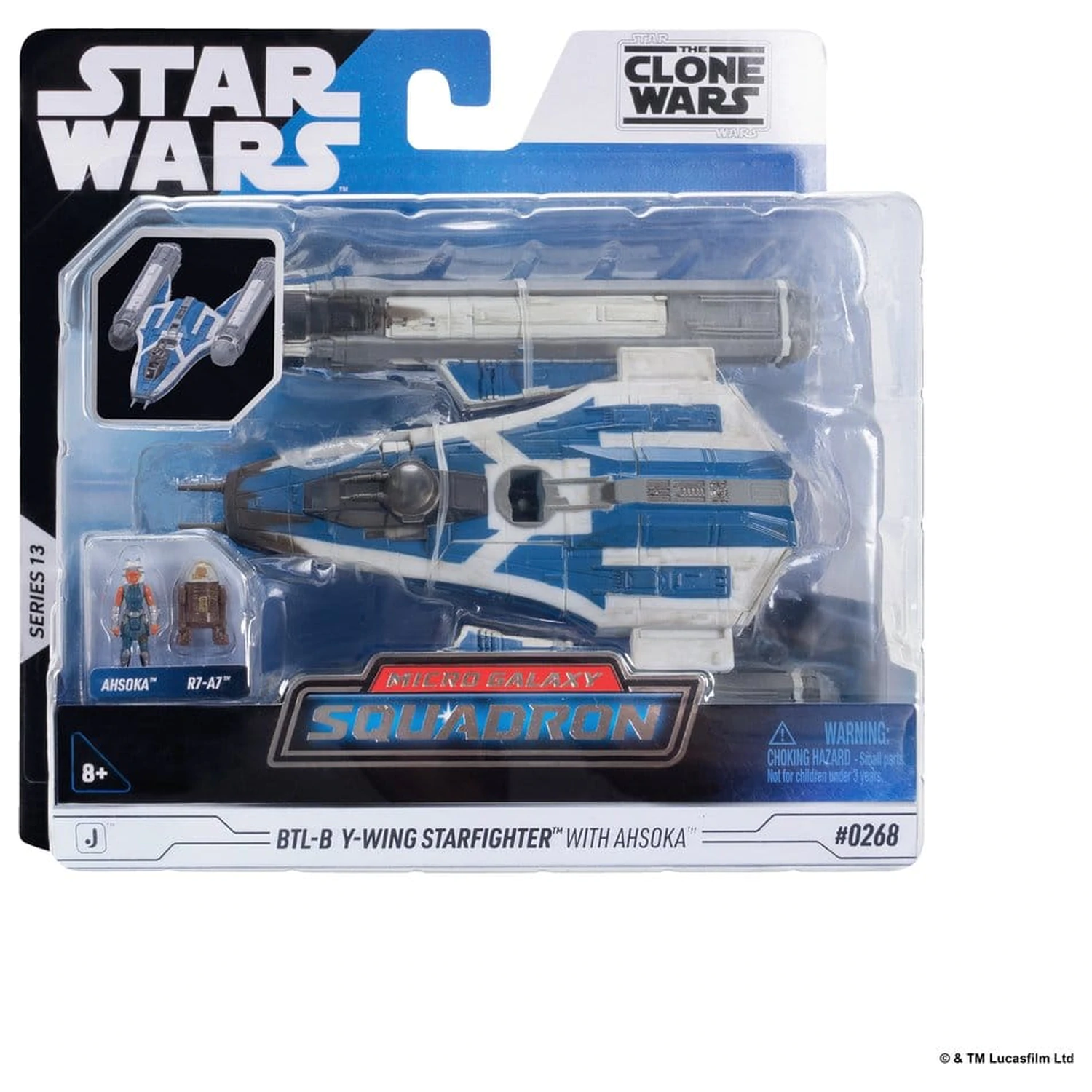 Star Wars Mittleres Fahrzeug & Figur BTL-B Y-wing & Ahsoka & R7-A7 Produktfoto